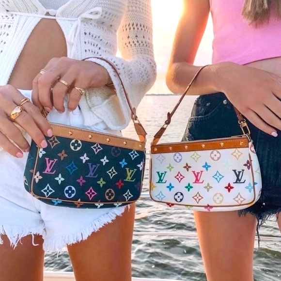 Louis Vuitton X Murakami Multicolore Pochette Noir - Picture 7 of 16